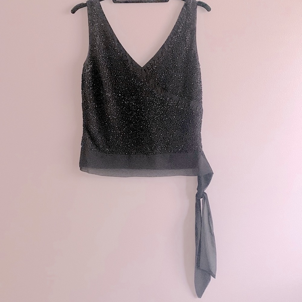 Beaded embellished J Kara New York top